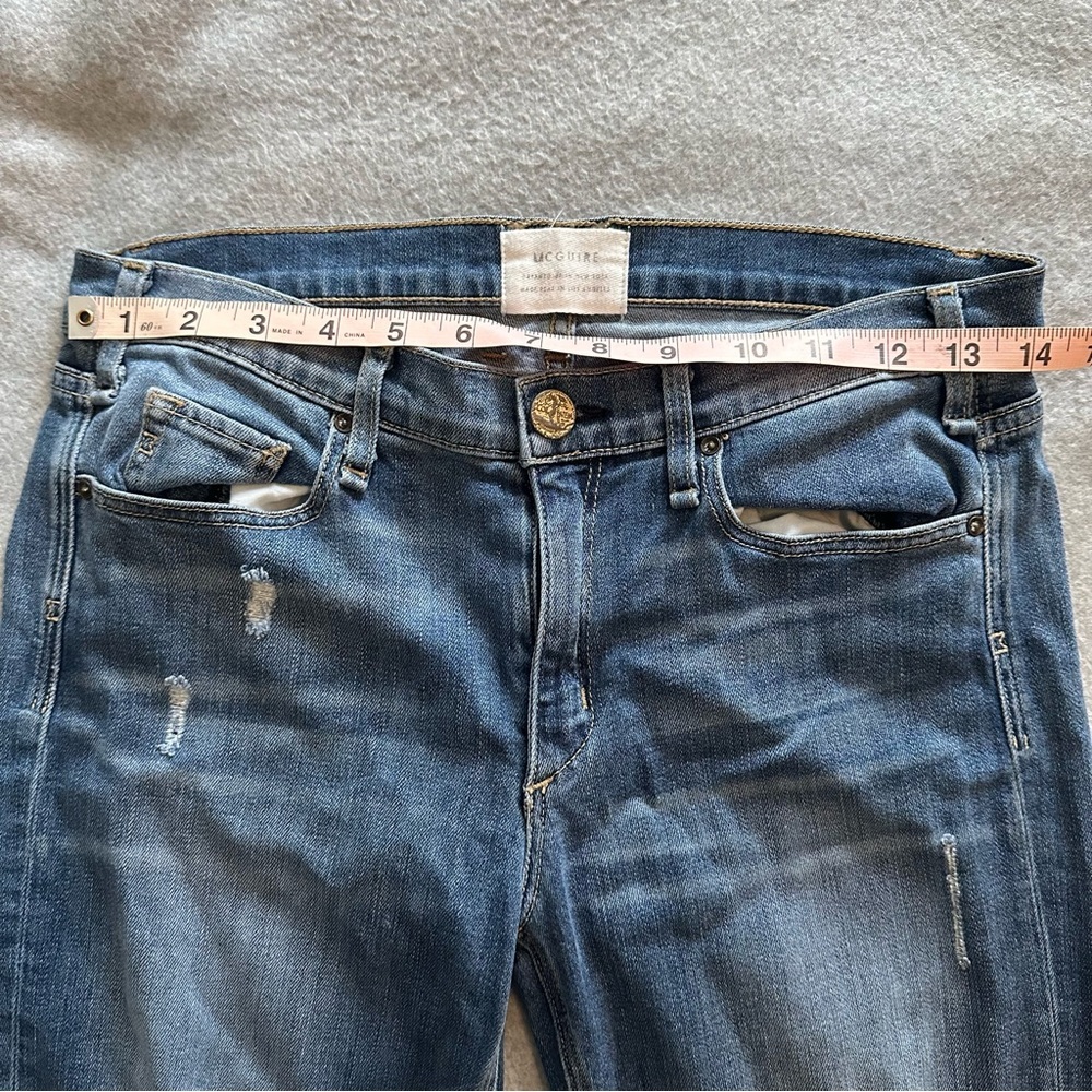 McGuire Majorelle Flare jeans Oceana distressed raw hem size 28 - Picture 8 of 10